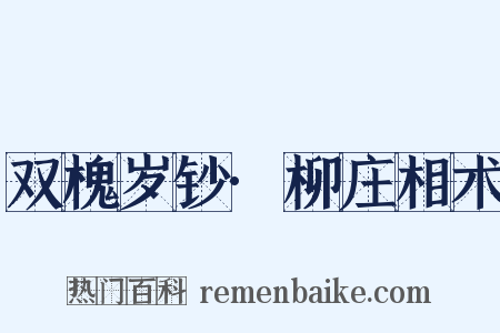 双槐岁钞·柳庄相术是什么意思的图片
